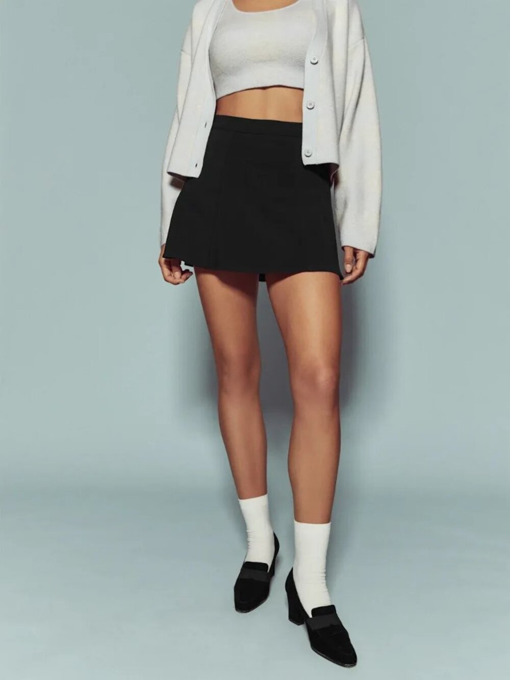 Reformation Liene Skort Black - Size S